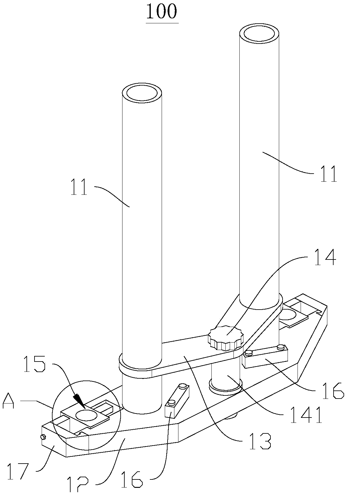 Accumulator car steering device