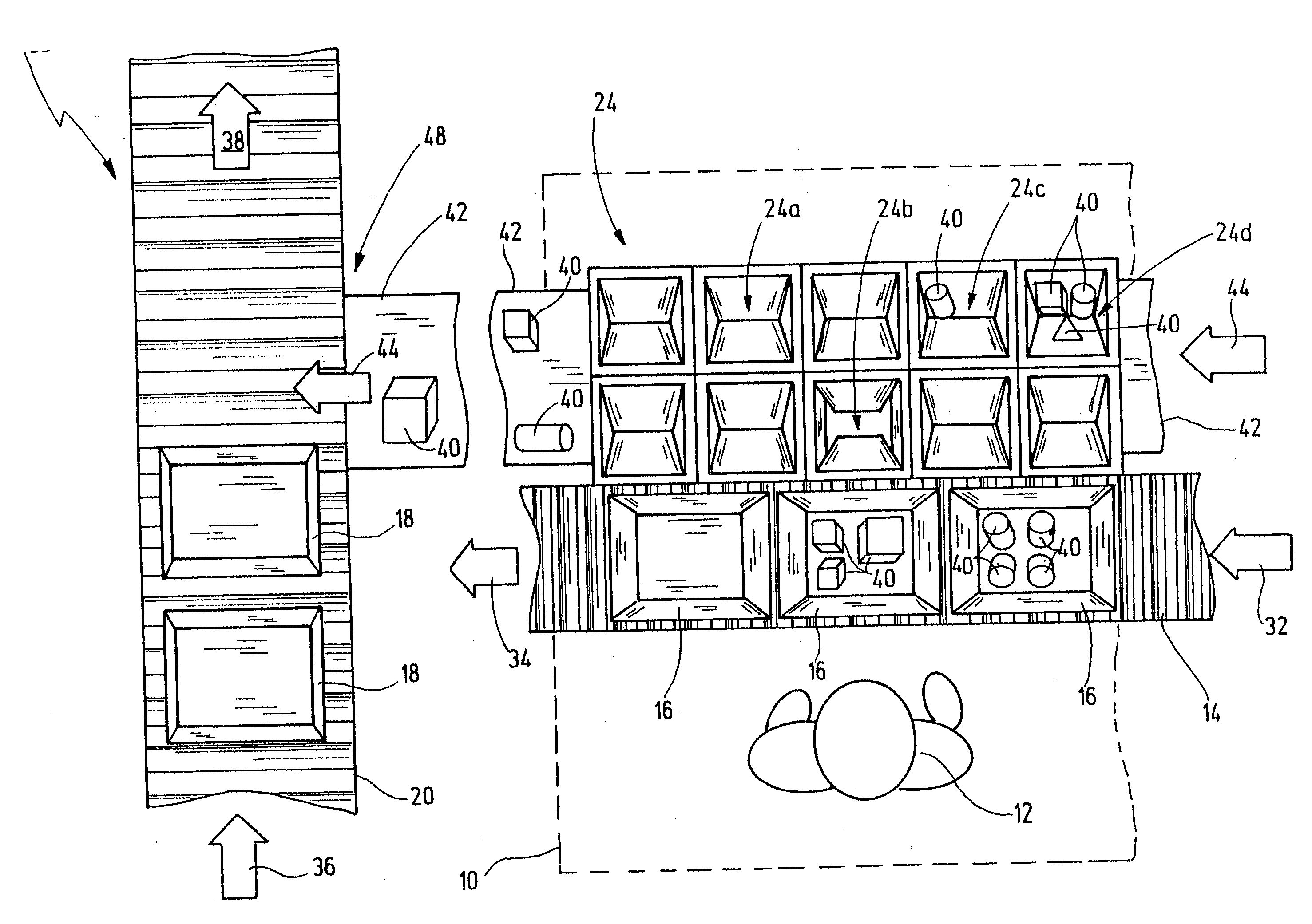 System and method for order picking of articles into order containers