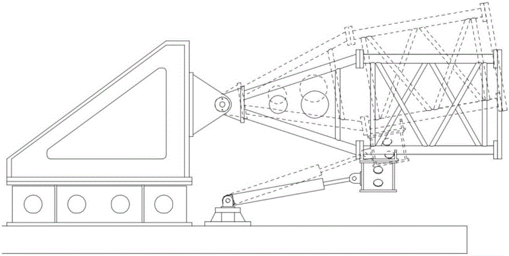 Marine dynamic umbilical cable tension bending combination fatigue test device easy to adjust