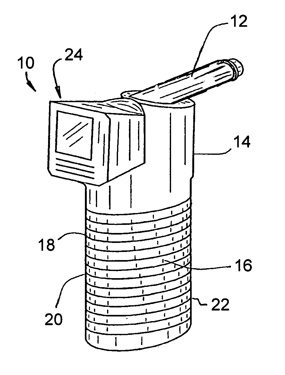 Mouthpiece for breath tester