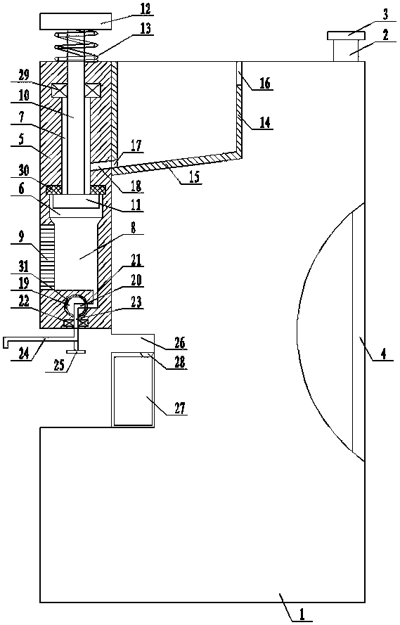 Oil drum enabling oil to be quantitatively taken for cooking