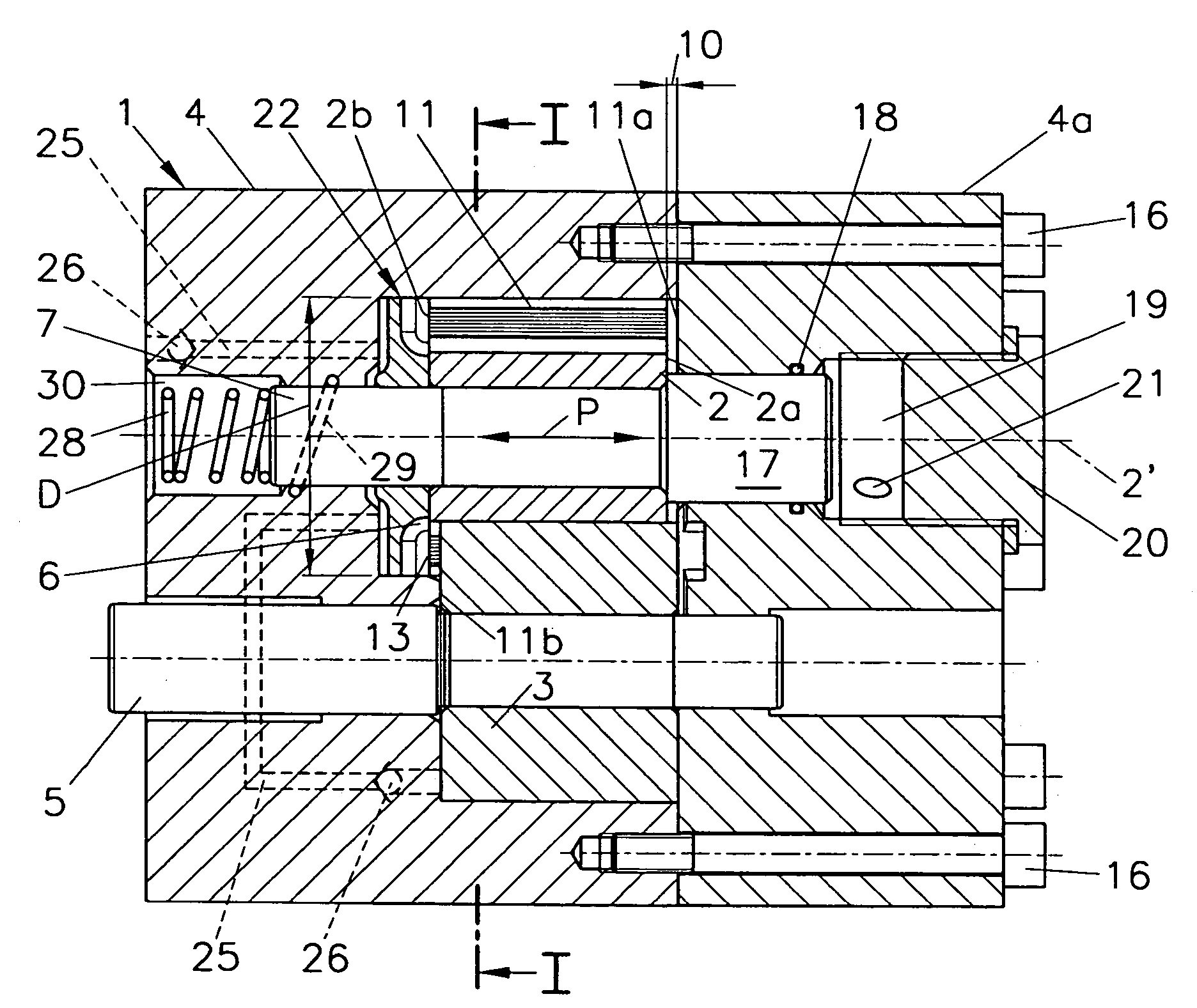 Gear pump with variable throughput volume