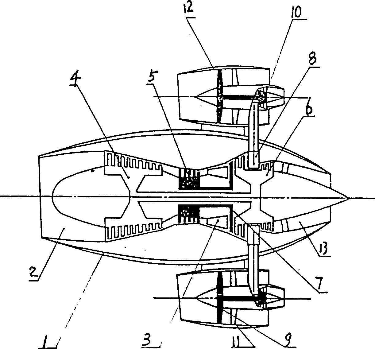 Moving-out type ultra-fan engine