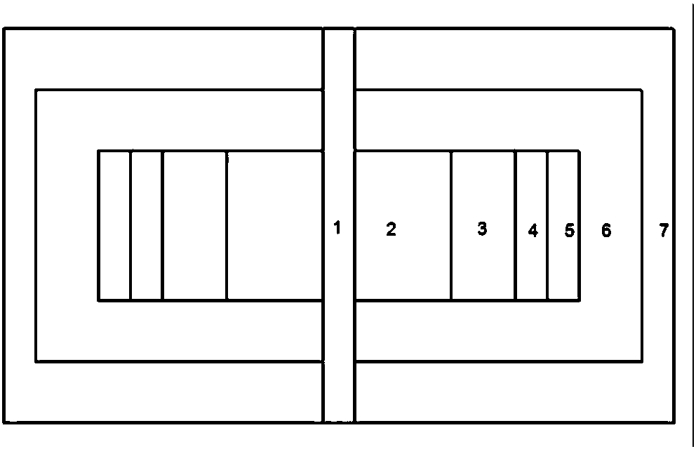 Radial power flattening reactor core with square arrangement driven by external source