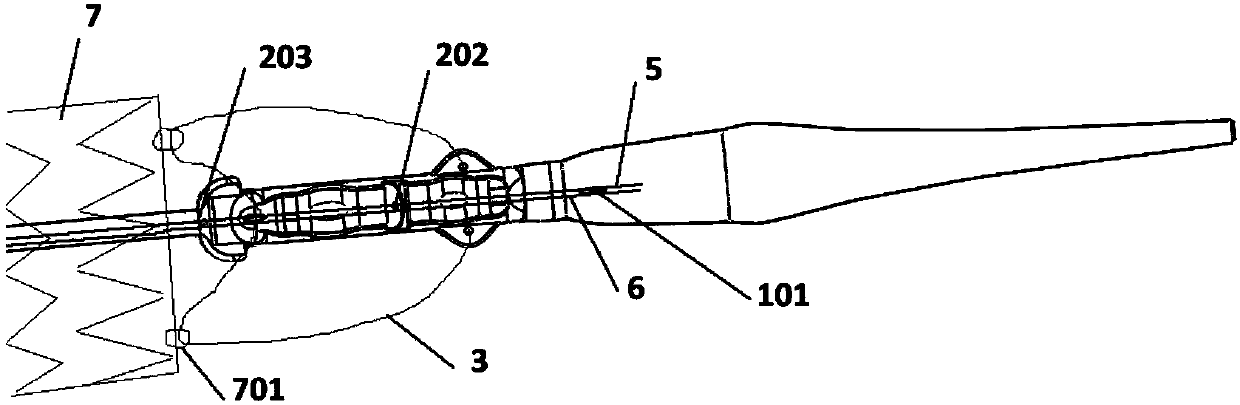 Scaffold system, conveying device thereof, rear release structure and scaffold