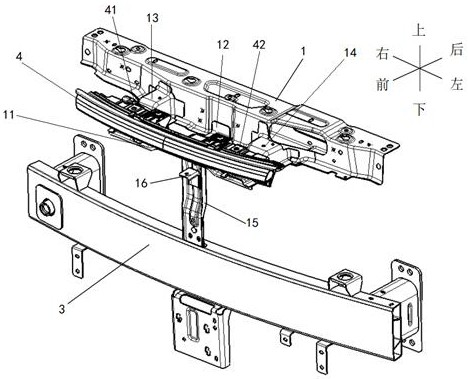 Automobile front upper component assembly structure