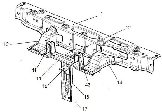 Automobile front upper component assembly structure