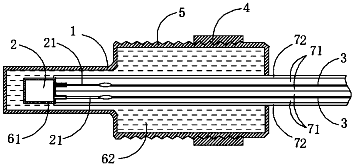 Water and oil temperature sensor for automobile and manufacturing method thereof