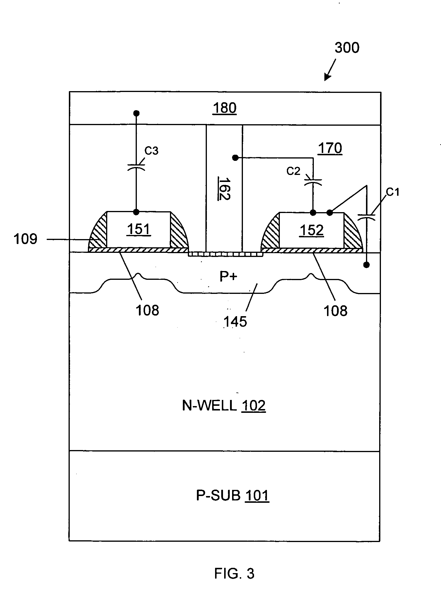 Three-dimensional control-gate architecture for single poly EPROM memory devices fabricated in planar CMOS technology