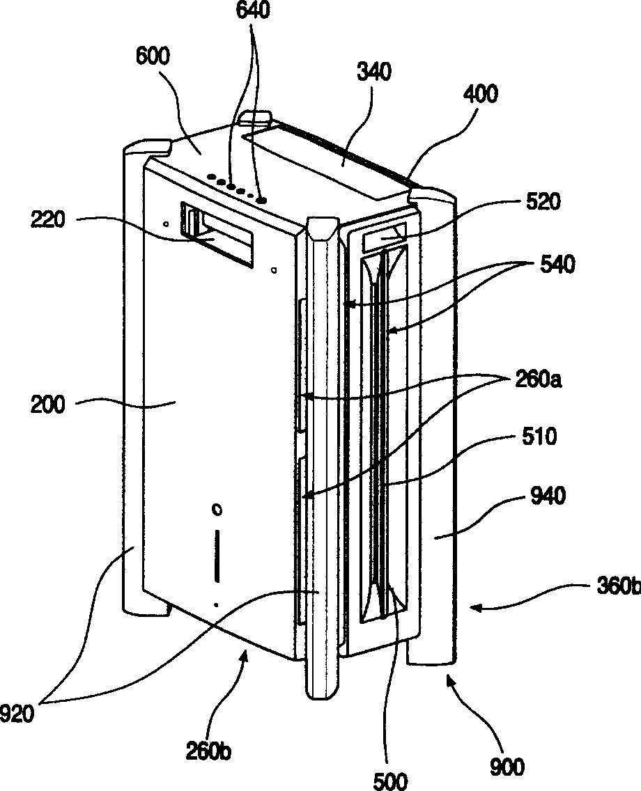 Structure of filter subassembly in air cleaner