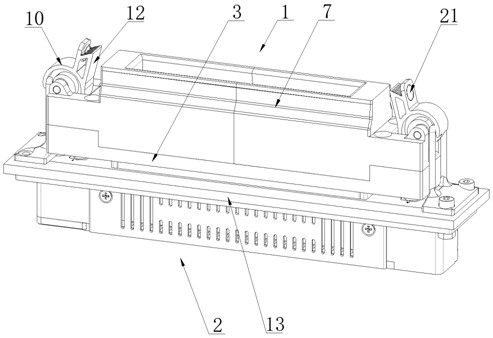 A push-down self-locking connector