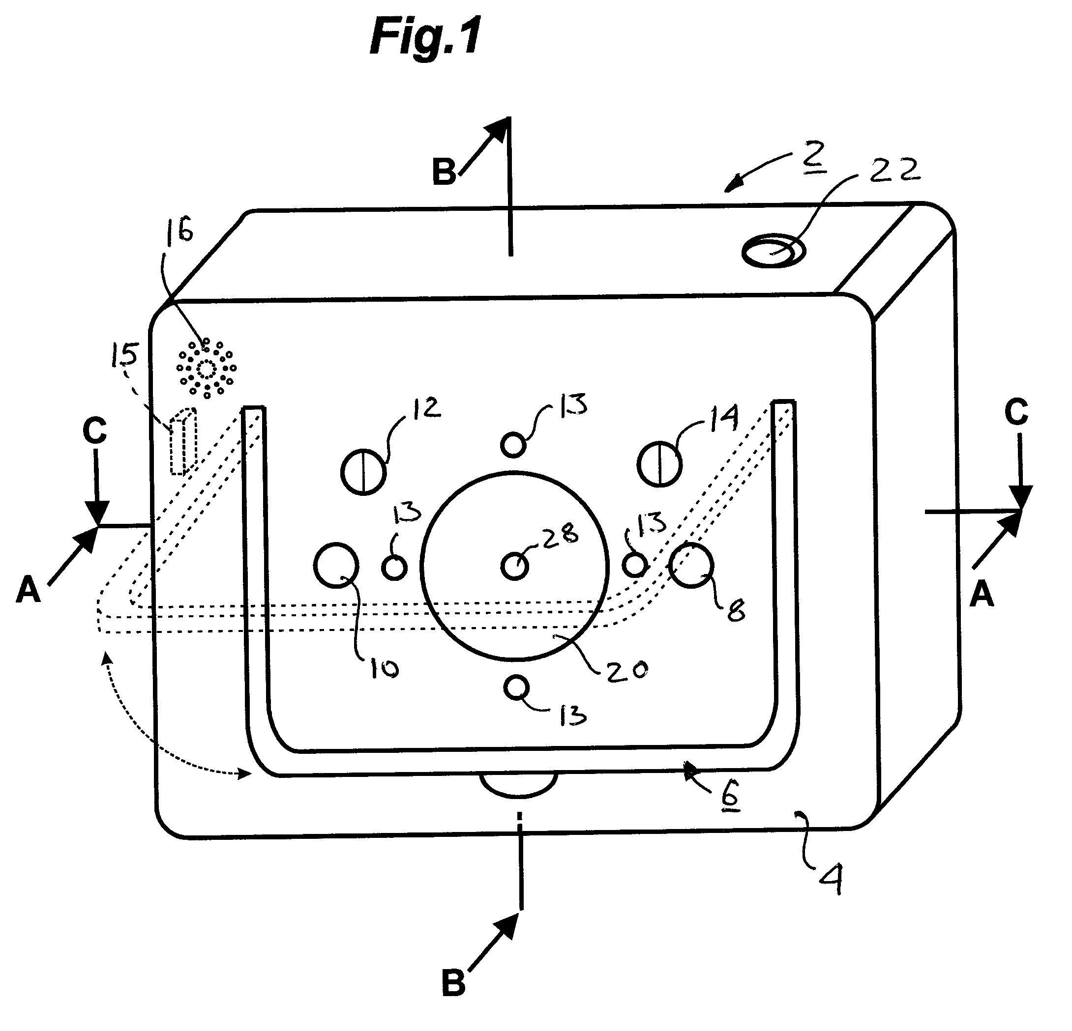 Portable non-contact tonometer and method of determining intra-ocular pressure using such