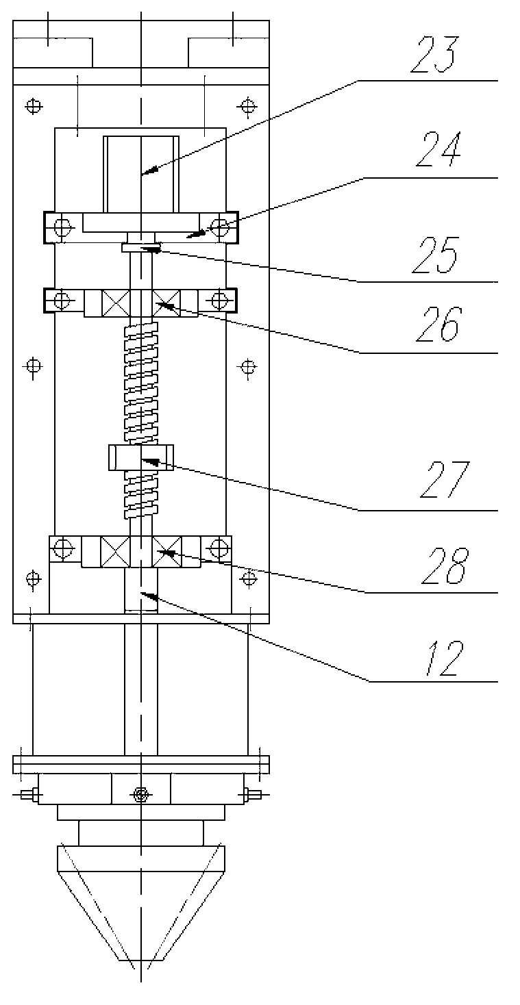 Coaxial powder delivery nozzle applied to variable spot technique