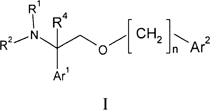 2- ( arylalkoxy ) -1- phenylethylamine derivatives as nk1 antagonist and 5-serotonin reuptake inhibitors