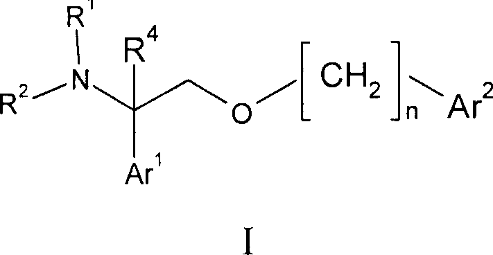 2- ( arylalkoxy ) -1- phenylethylamine derivatives as nk1 antagonist and 5-serotonin reuptake inhibitors