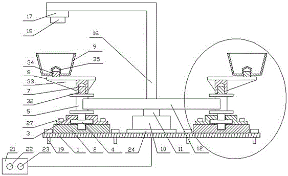 Circulating type garden bonsai device for landscapes and scenic spots