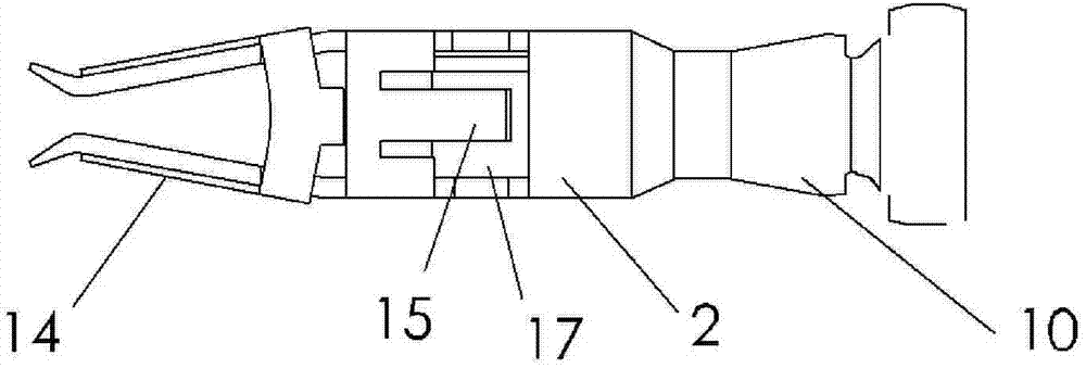 Chip-type contact of electric connector for terminating cable