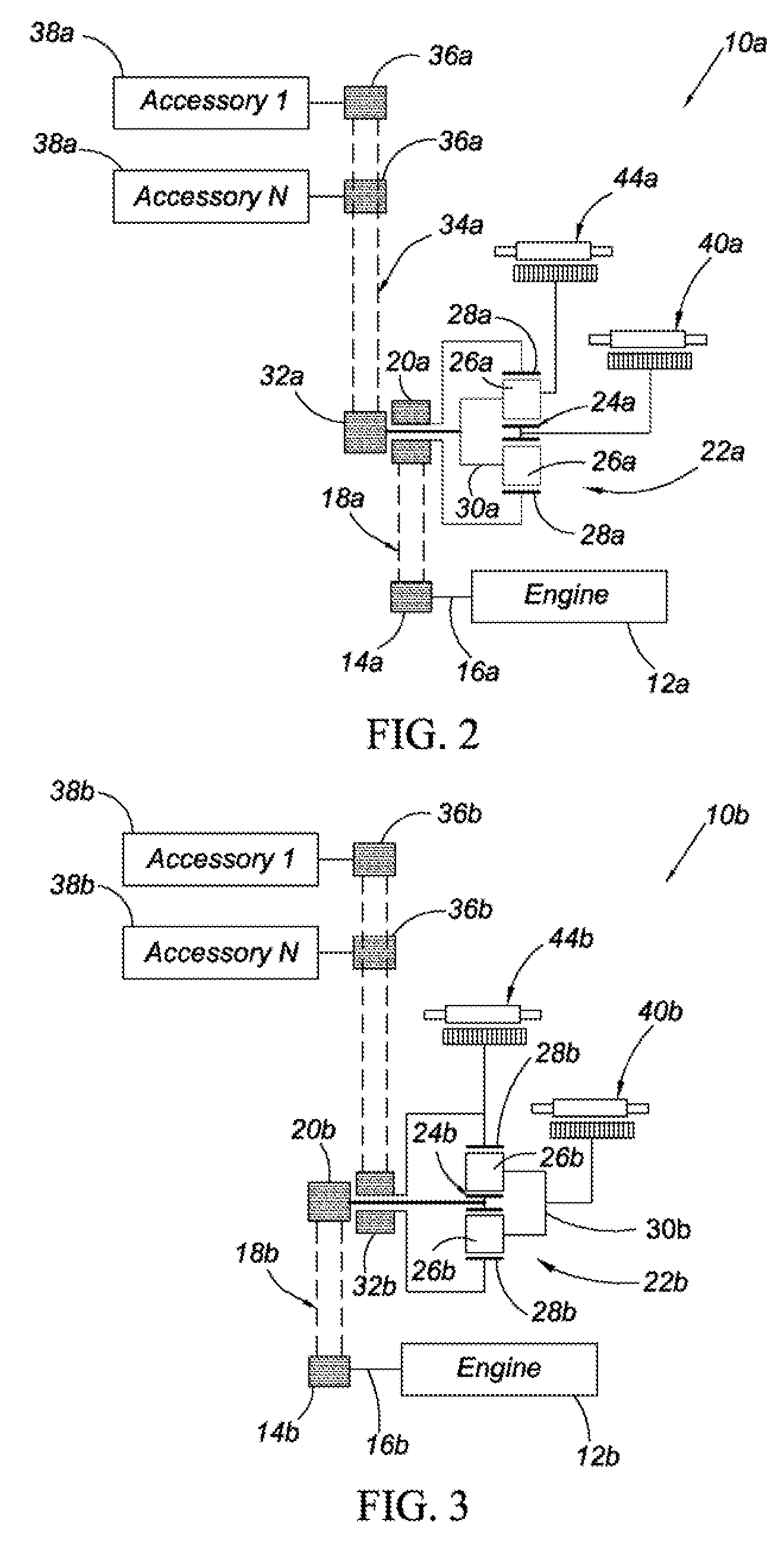 Starter alternator accessory drive system for a hybrid vehicle