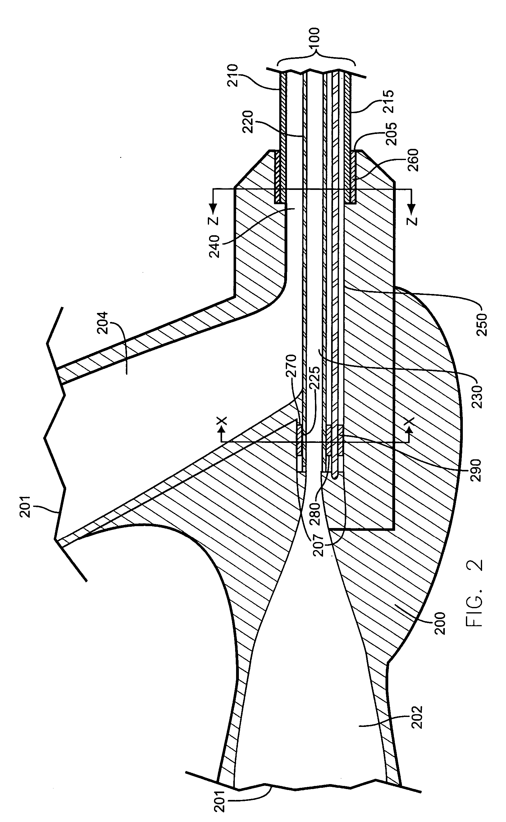 Catheter with stiffening element