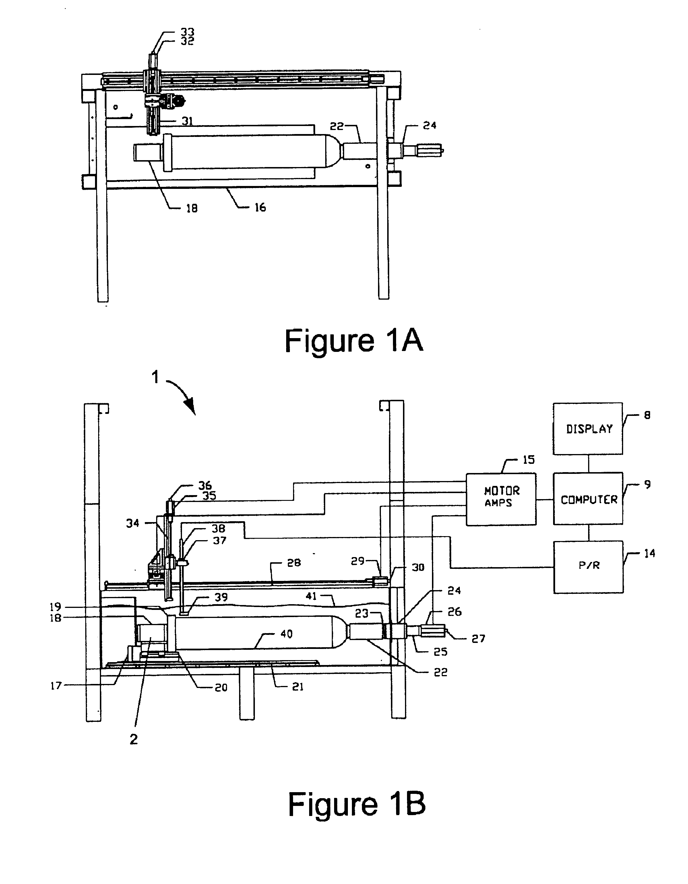 Device and method designed for ultrasonically inspecting cylinders for longitudinal and circumferential defects and to measure wall thickness