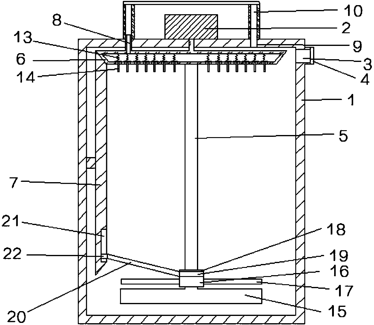 Automatic intermittent feeding stirring apparatus