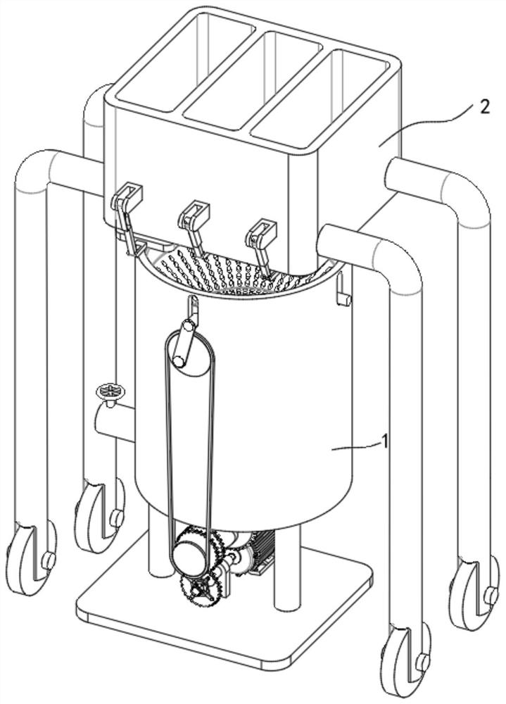 A color masterbatch mixing and feeding device for non-woven fabric production