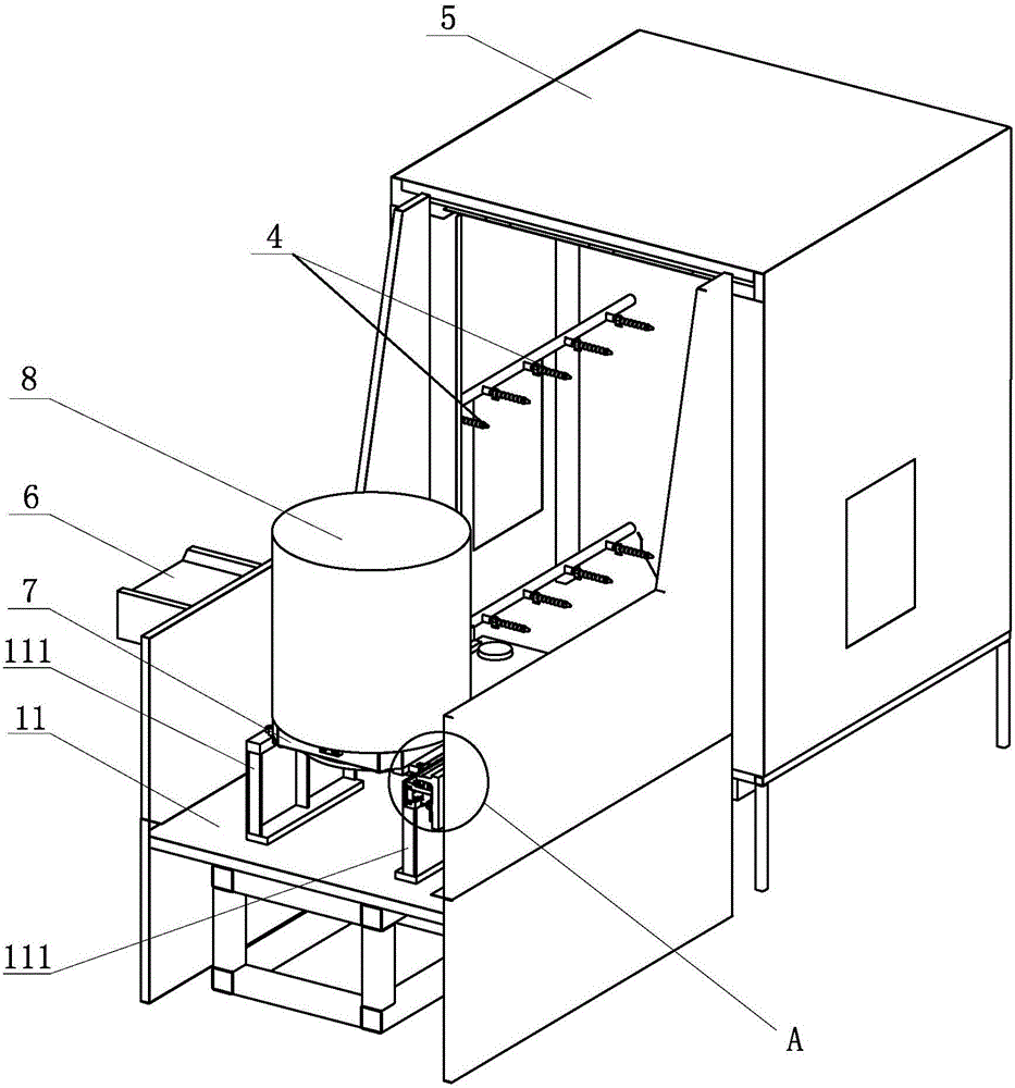 Workpiece online cleaning station of horizontal machining center flexible line