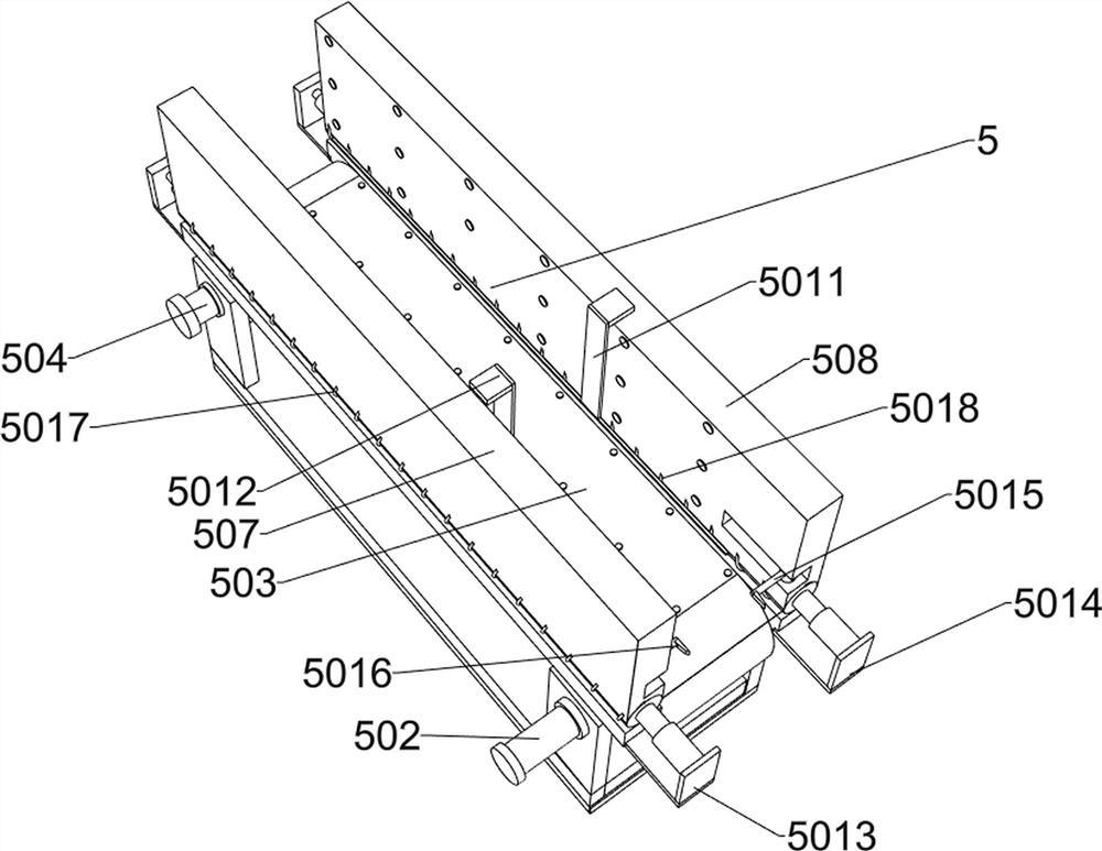 Pork lymph gland cutting device with automatic limiting function