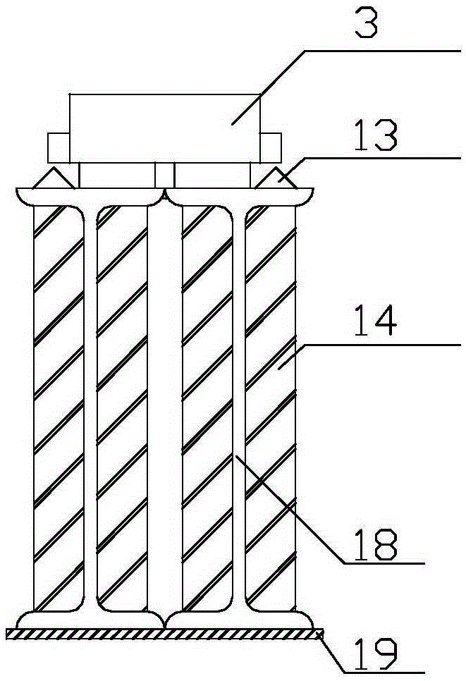 Installation device for a prefabricated bridge deck