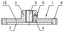 Valve cap of high-vacuum baffle valve