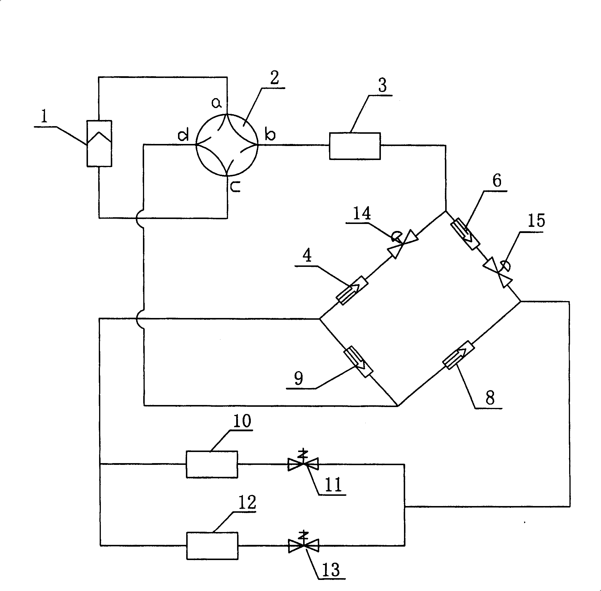 One-drive-multiple cooling-heating air conditioner