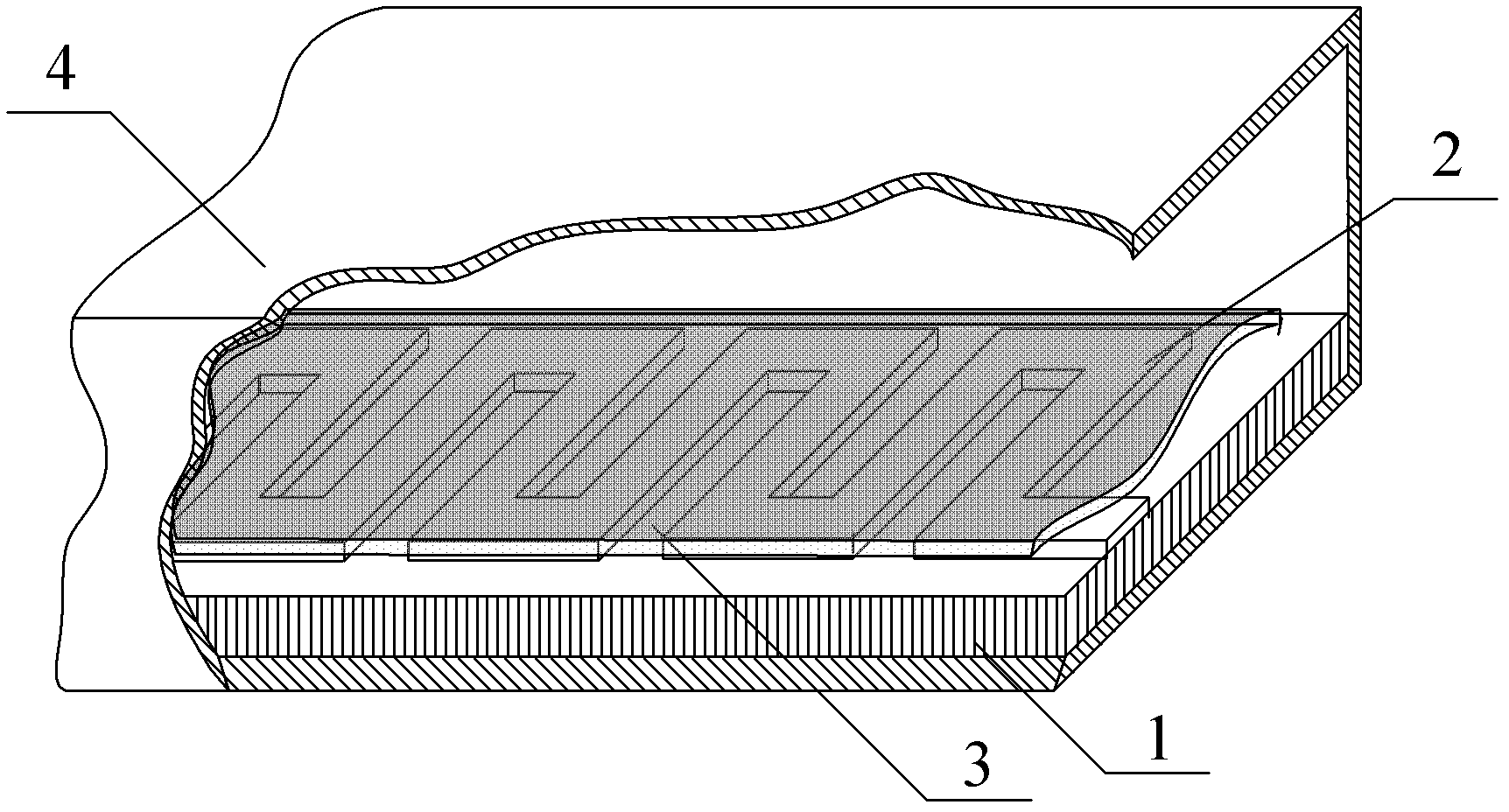 Circular-arc microstrip curve plane slow wave device