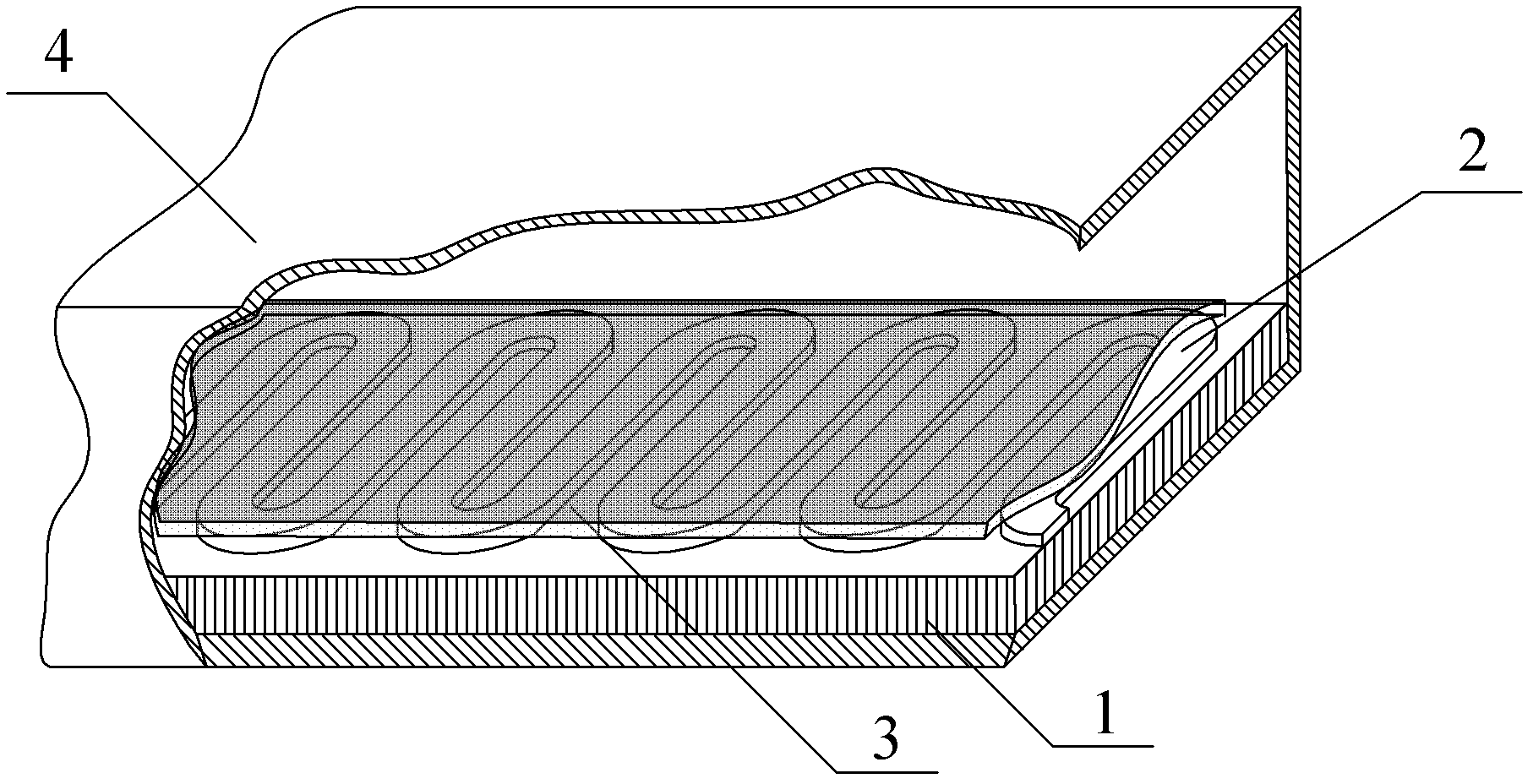 Circular-arc microstrip curve plane slow wave device