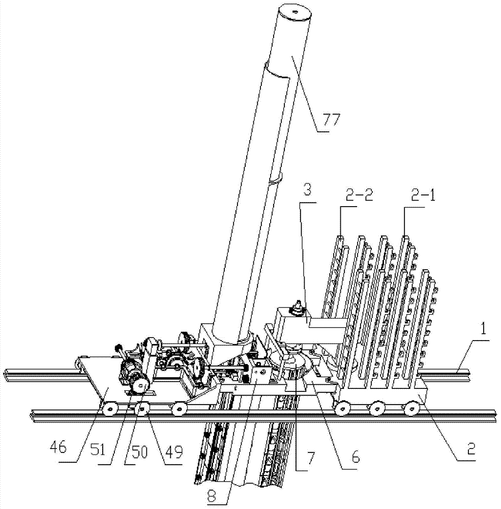 Fully automatic underground reinforcement mesh interweaving machine