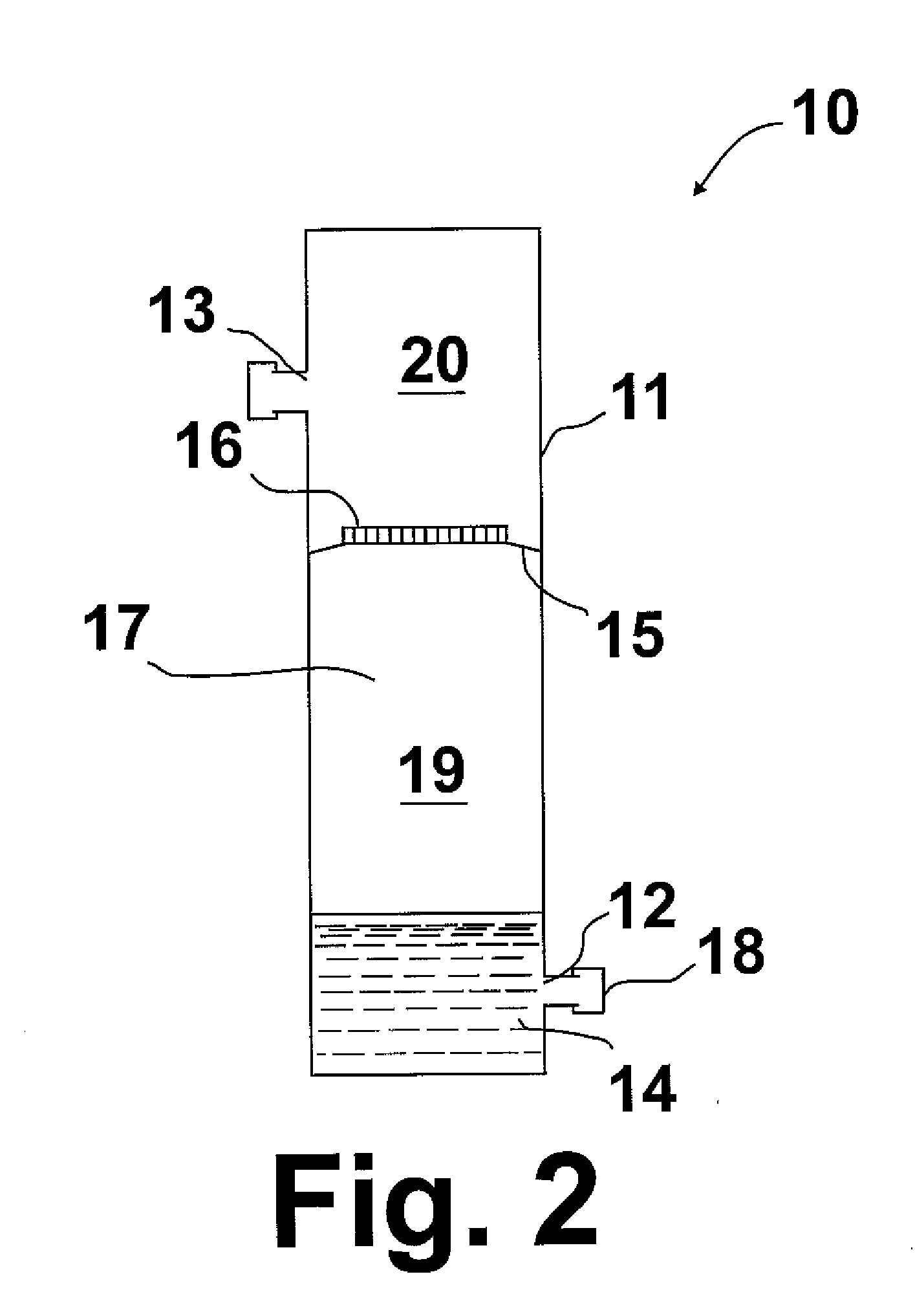 Portable microbiological testing device for gases