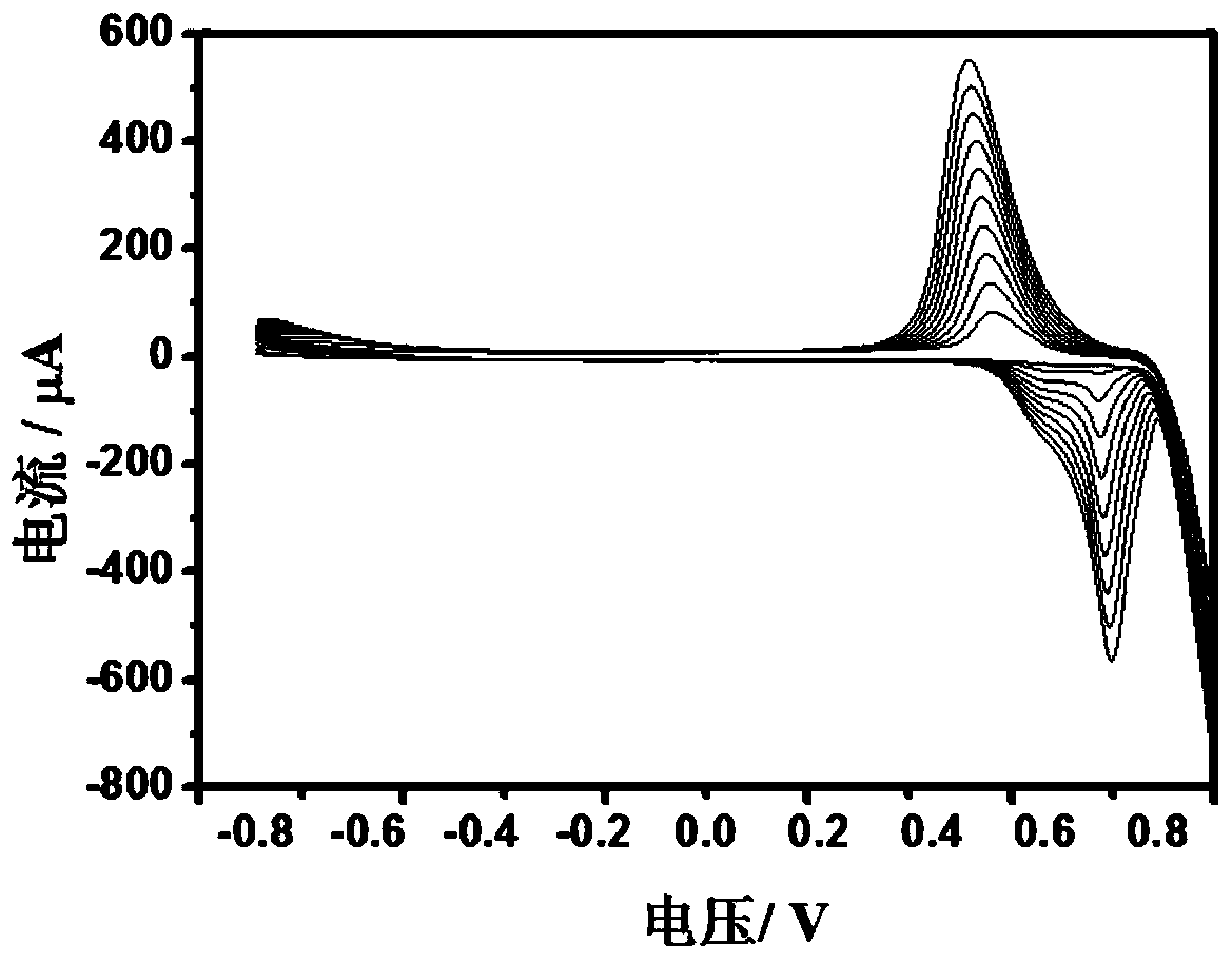 Electro-polymerizable chemically-modified electrode organic material and application of electrode organic material in ultra-trace TNT (Trinitrotoluene) detection