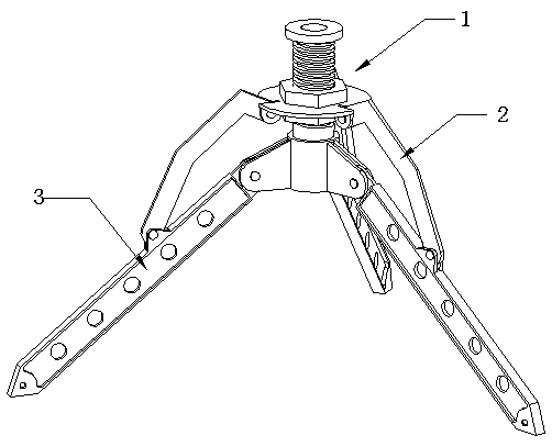 A kind of tripod bracket with fixing function