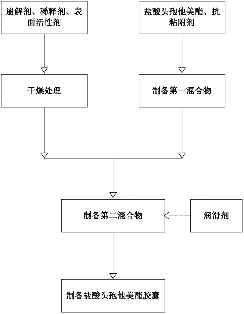 Cefetamet pivoxil hydrochloride capsule and preparation method thereof