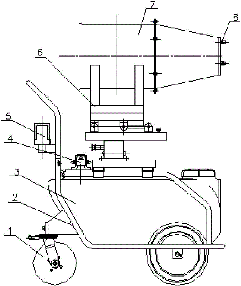 Hand-pushed air-assisted sprayer