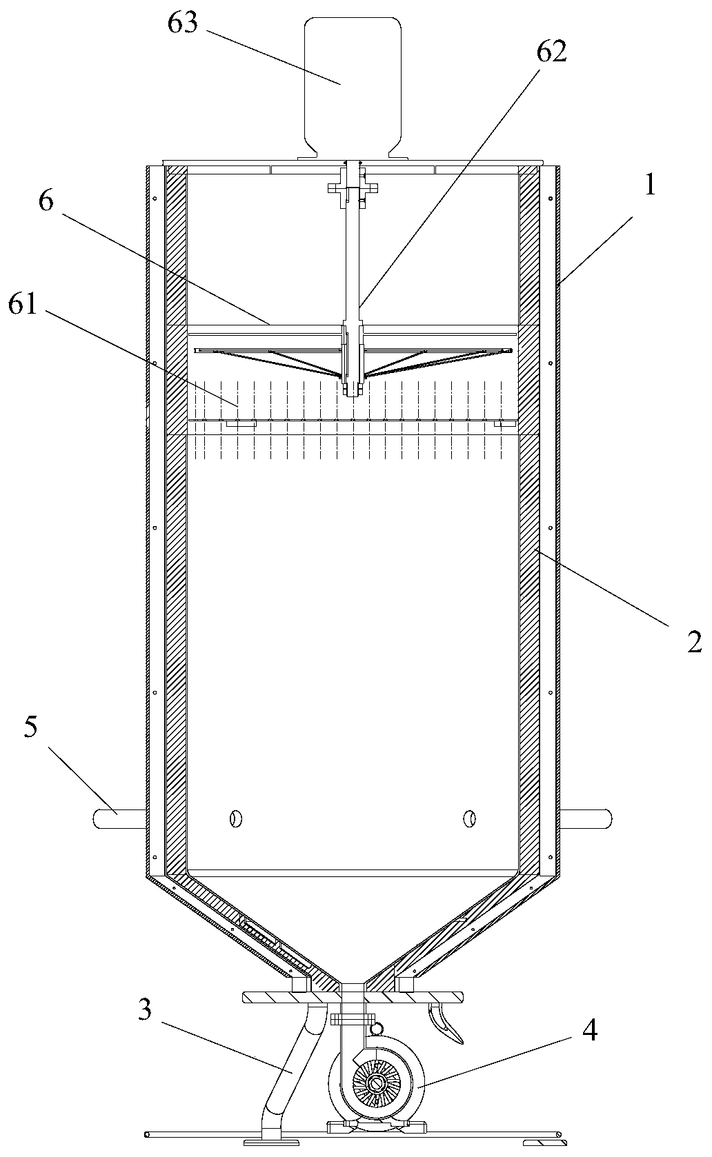 Mixing melting device for preparing modified emulsified asphalt, and use method thereof