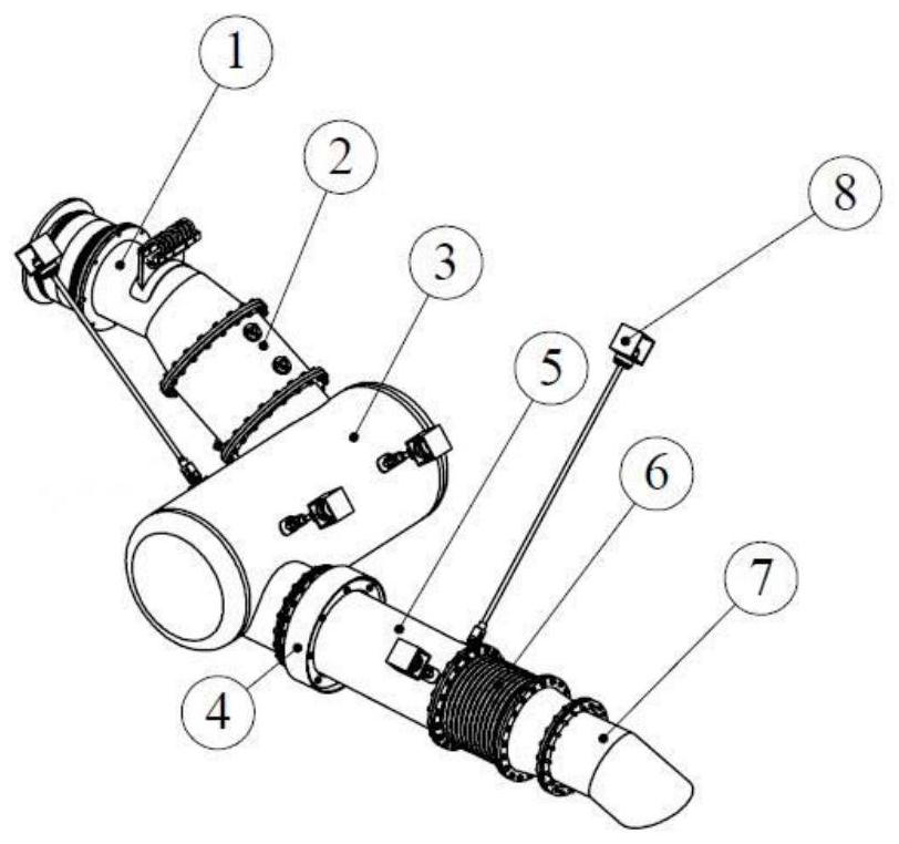 Installation method of low-infrared radiation exhaust system of high-speed assault boat