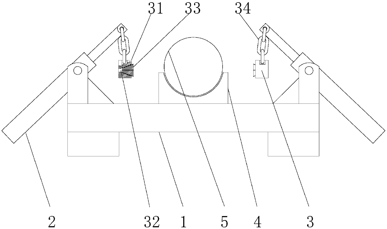 Pipeline connection fixing device and pipeline connection fixing method