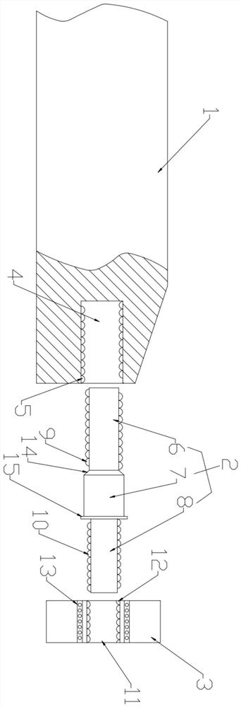 Split type heavy-duty vehicle pushing arm improved structure