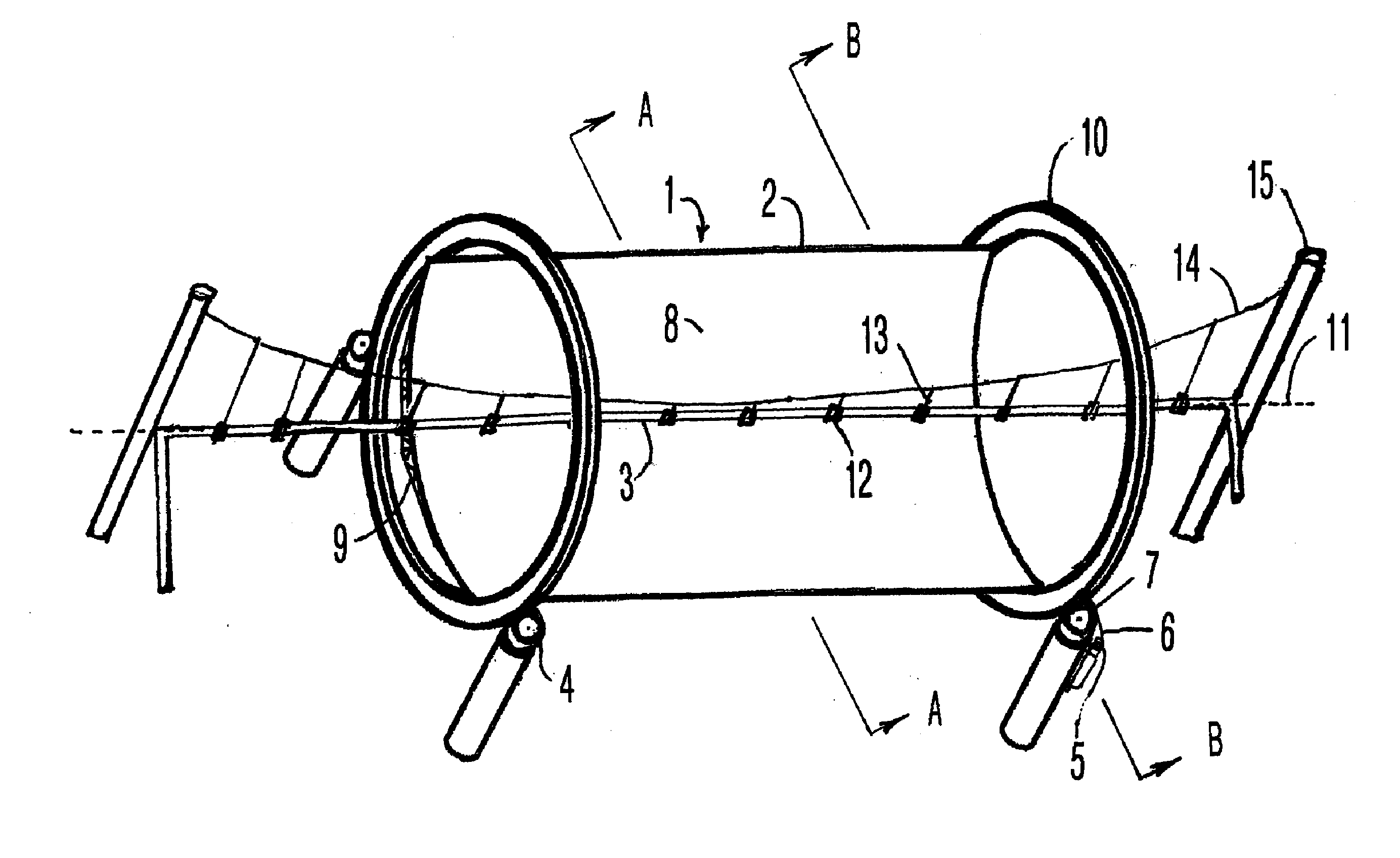 Parabolic Trough Solar Reflector With An Independently Supported Collector Tube