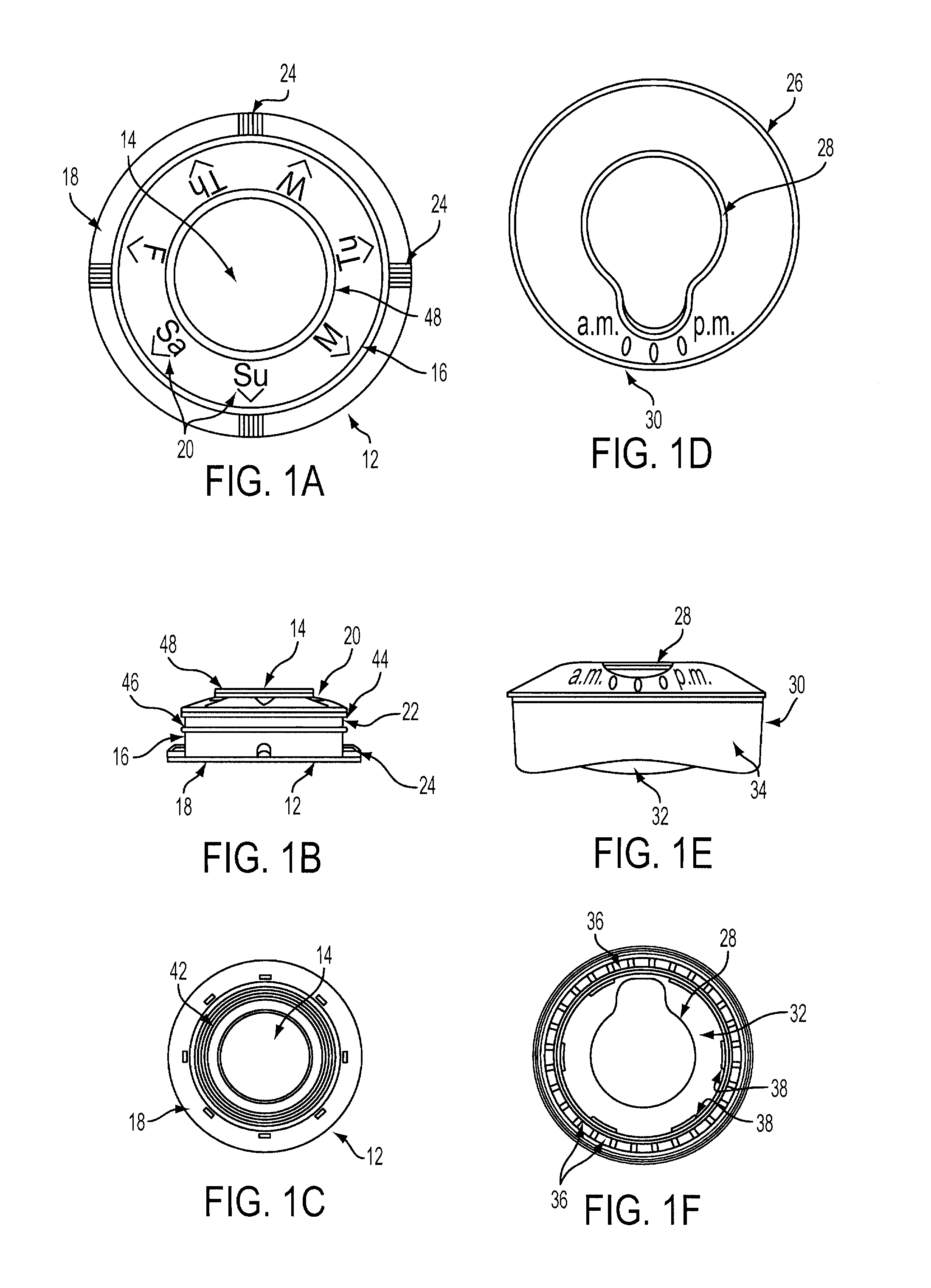 Container with Adjustable Date Indicium