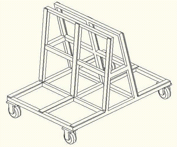 Symmetrical movable rack for glass