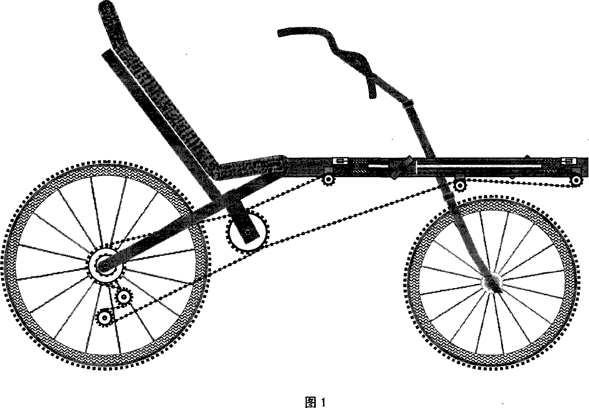 Slide-rail straight-riding type bicycle