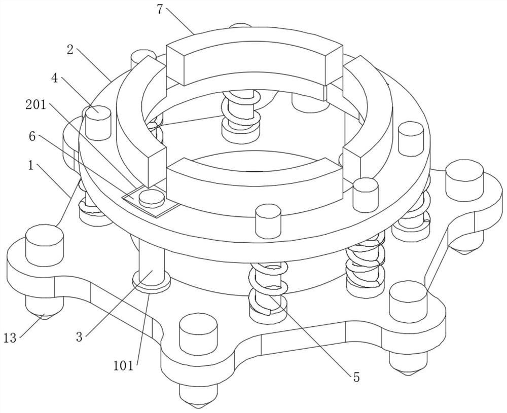 Oil exploitation drill rod fixing device