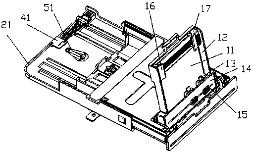 Mobile phone bracket assembly based on car phone bracket