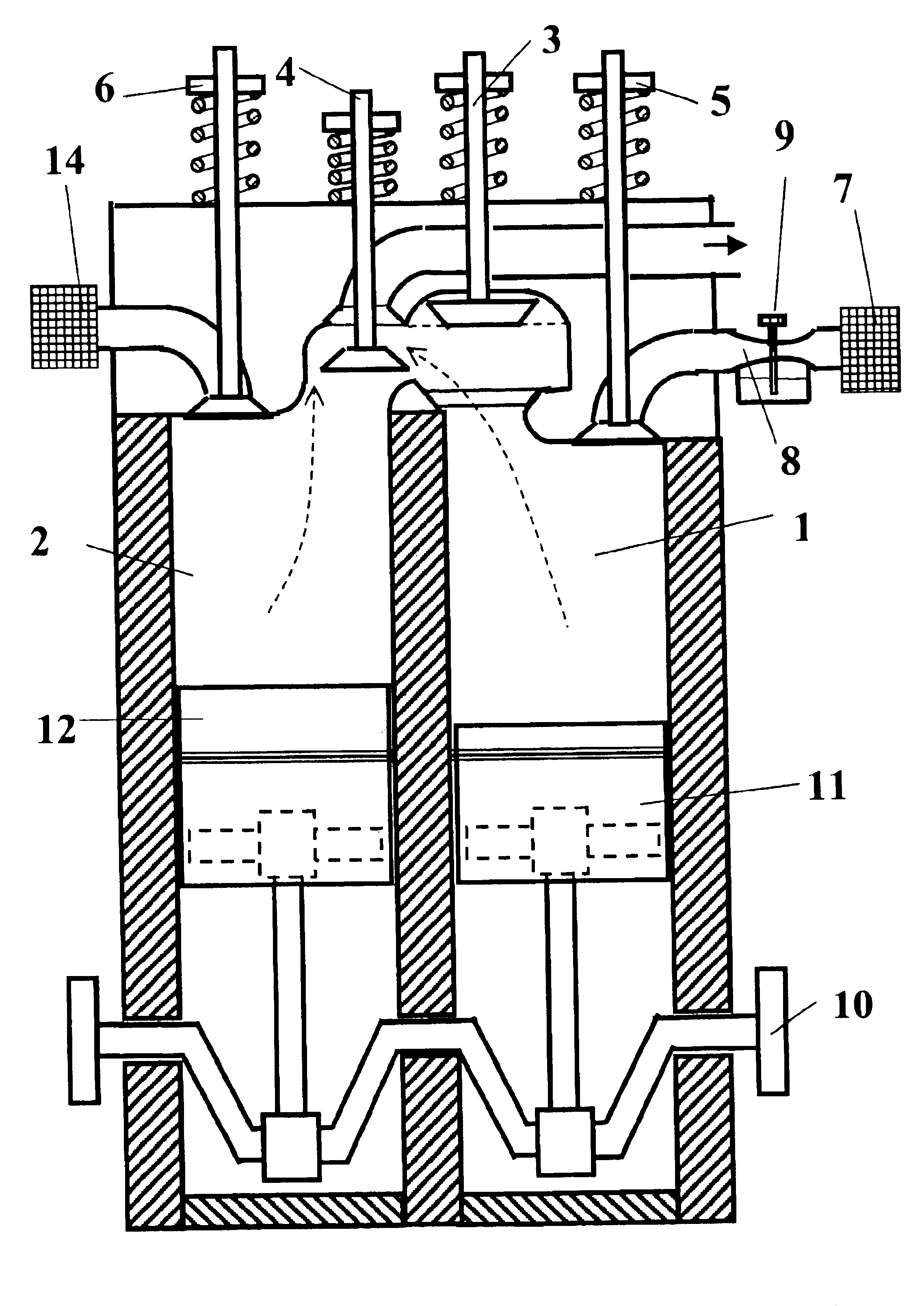 Compression ignition by air injection cycle and engine